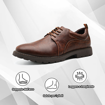 (🔥Sconto del 50% oggi - non lasciartelo sfuggire) - Scarpe selezionate in pelle di vitello di alta qualità - impermeabili e antiscivolo (lavoro, tempo libero e intrattenimento - supporto dell'arco plantare)