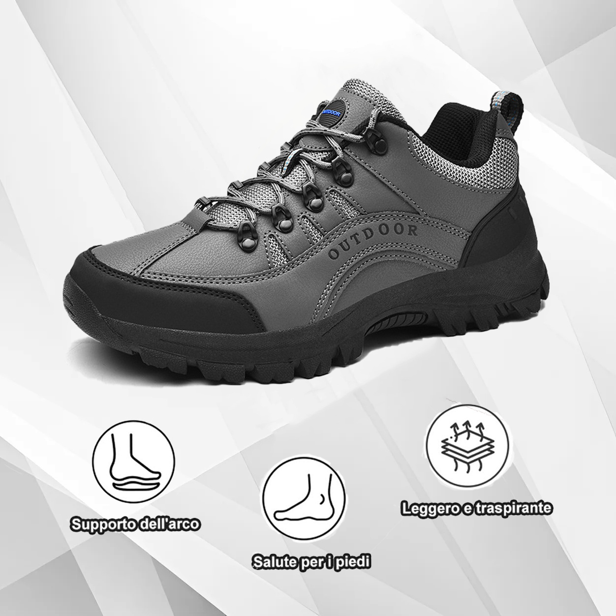 Scarpe ortopediche unisex DEVENP | Scarpe comode da trekking per esterni | Design ergonomico per alleviare il dolore alla schiena, alle articolazioni e ai piedi | Sconto del 50% a tempo limitato, fino a esaurimento scorte