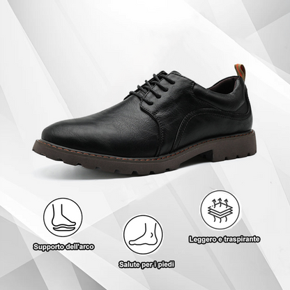 (🔥Sconto del 50% oggi - non lasciartelo sfuggire) - Scarpe selezionate in pelle di vitello di alta qualità - impermeabili e antiscivolo (lavoro, tempo libero e intrattenimento - supporto dell'arco plantare)