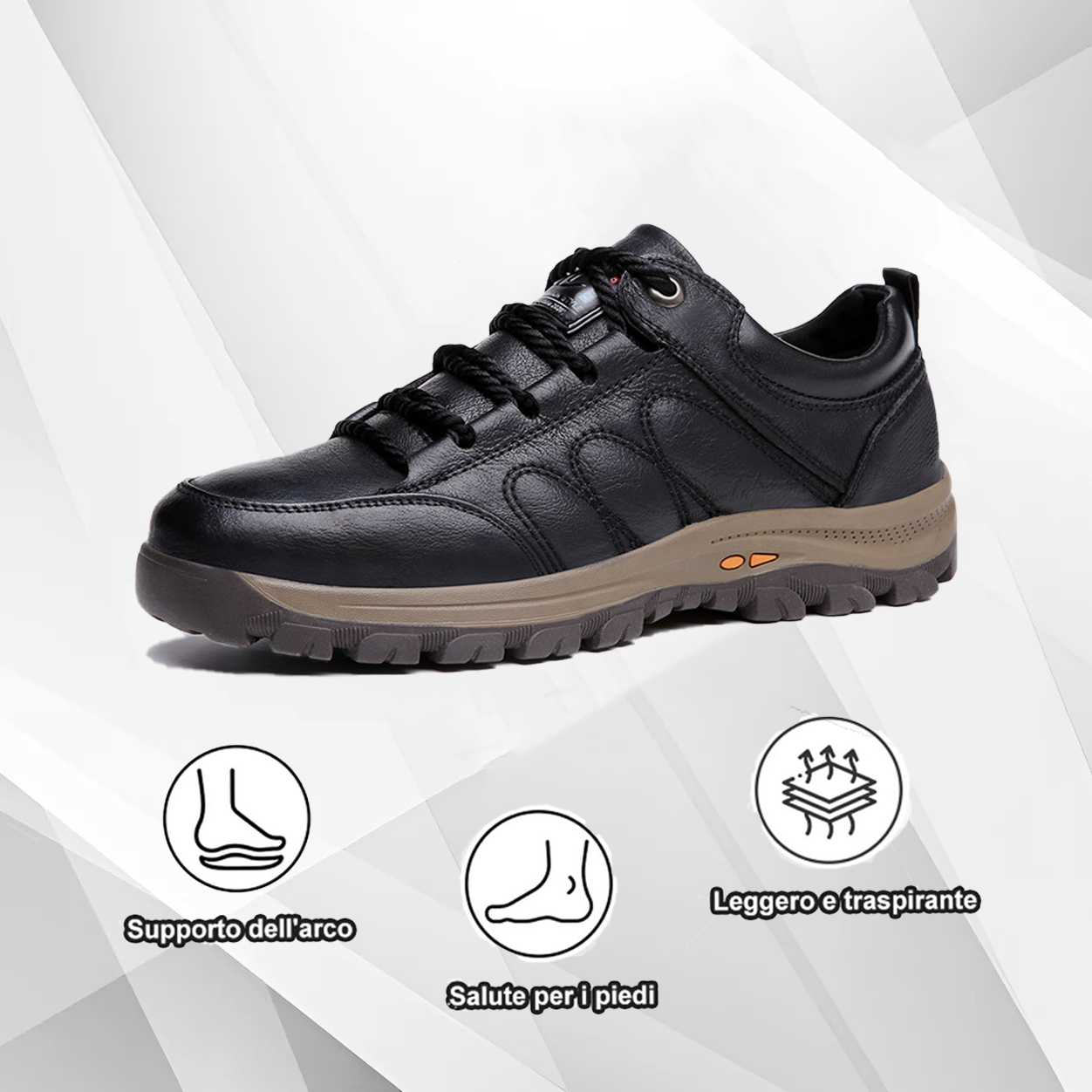 Scarpe ortopediche unisex DEVENP | Scarpe in pelle di vitello morbide, comode e leggere | Design ergonomico per alleviare il dolore alla schiena, alle articolazioni e ai piedi | Sconto del 50% per un periodo limitato, fino a esaurimento scorte