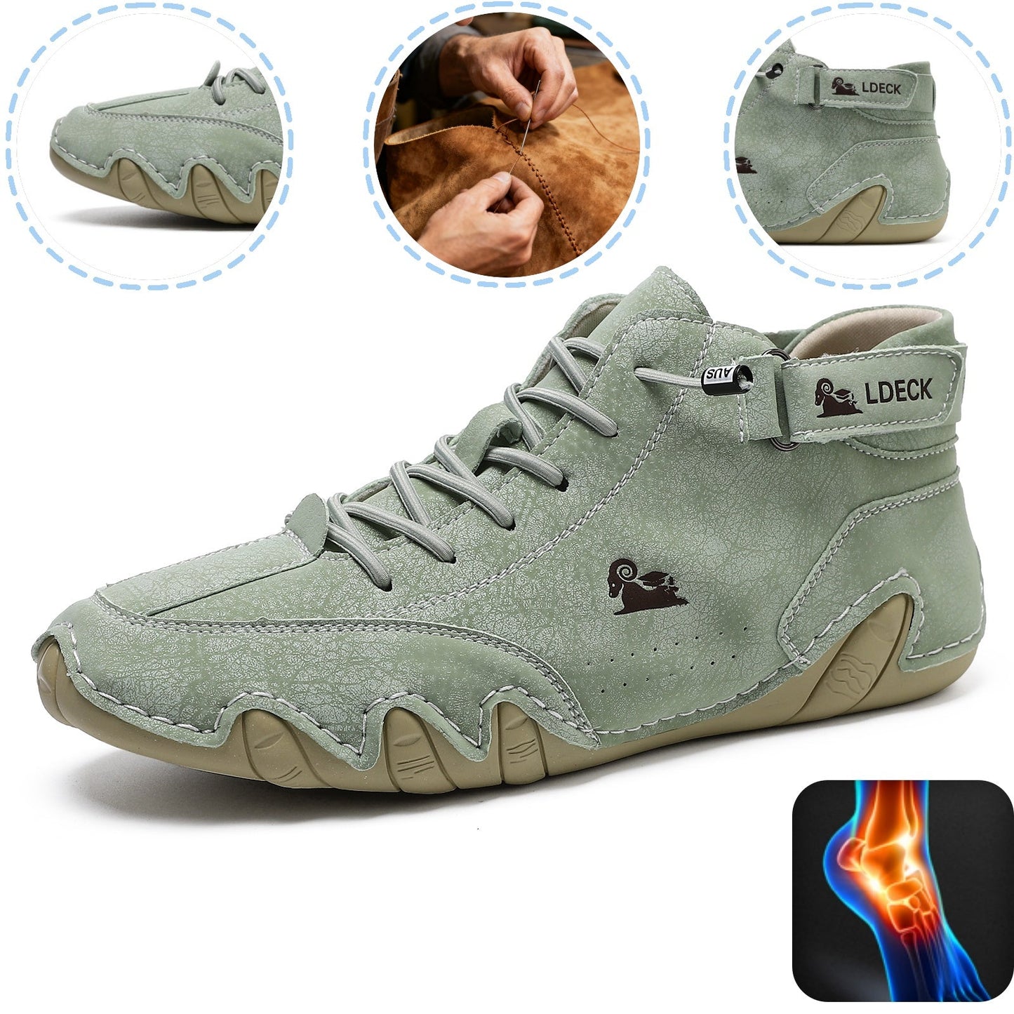 Scarpe ortopediche unisex DEVENP | Scarpe in pelle impermeabili e antiscivolo | Design ergonomico per alleviare il dolore alla schiena, alle articolazioni e ai piedi | Sconto del 50% per un periodo limitato, fino a esaurimento scorte