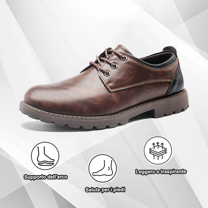 (🔥Sconto del 50% oggi - non lasciartelo sfuggire) - Scarpe selezionate in pelle di vitello di alta qualità - impermeabili e antiscivolo (lavoro, tempo libero e intrattenimento - supporto dell'arco plantare)