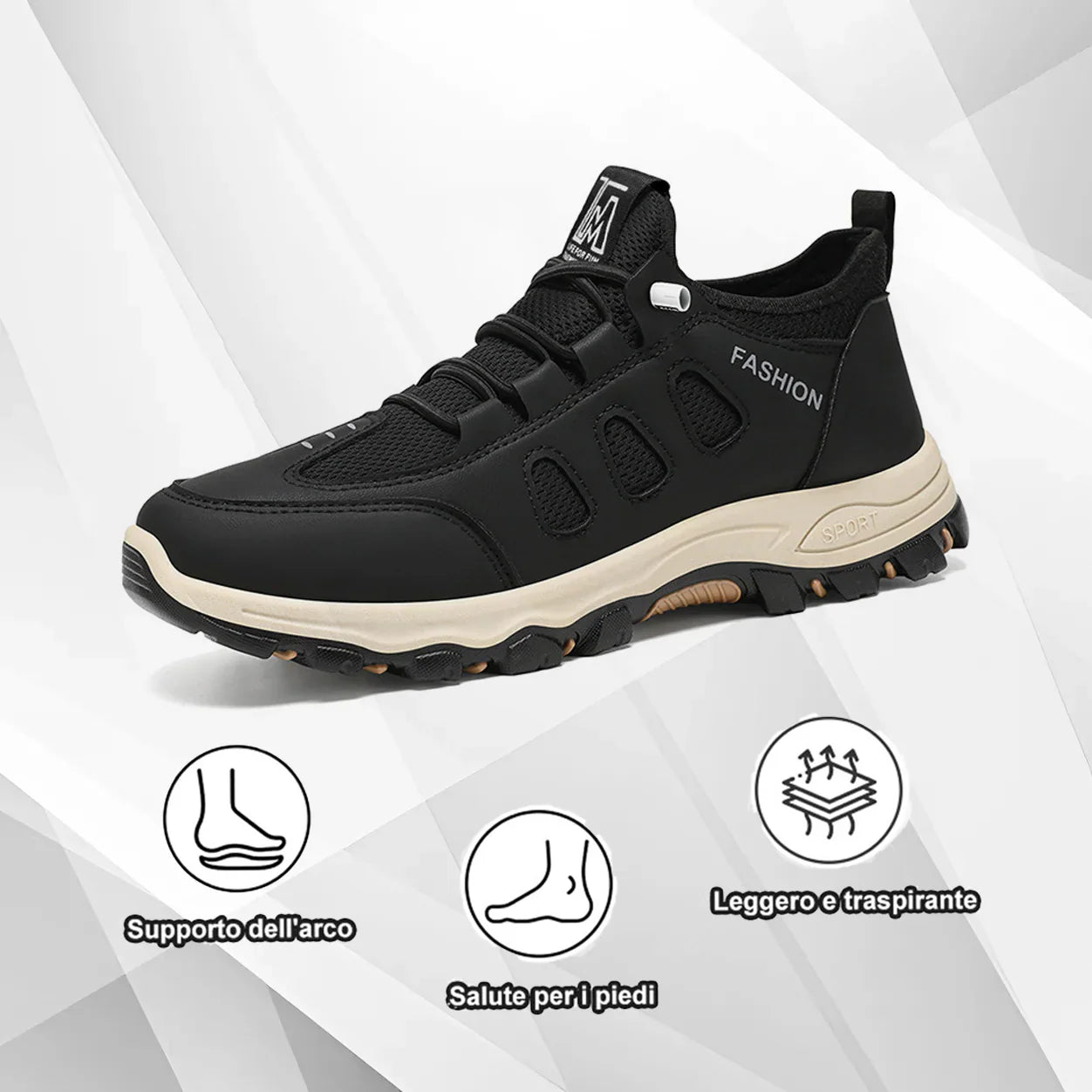Scarpe ortopediche unisex DEVENP | Sneakers in vera pelle morbide e comode | Design ergonomico per alleviare il fastidio a schiena, articolazioni e piedi | Sconto del 50% a tempo limitato, fino a esaurimento scorte