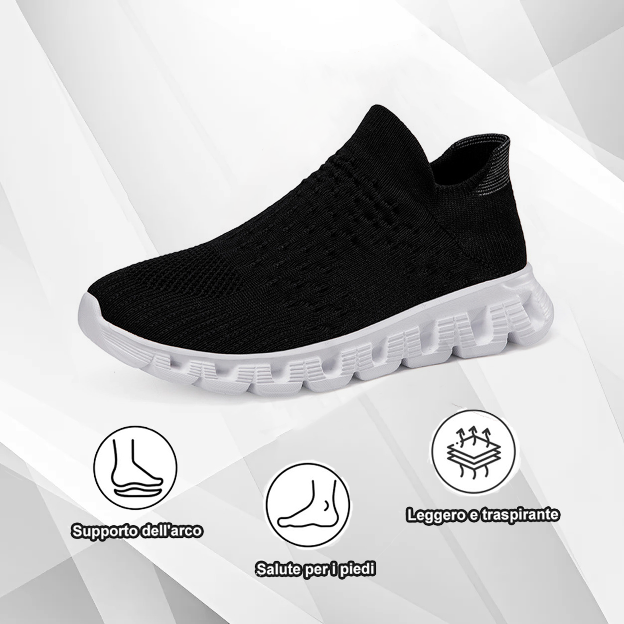 Scarpe ortopediche unisex DEVENP | Mocassini morbidi, traspiranti e antiscivolo | Progettati ergonomicamente per alleviare il dolore alla schiena, alle articolazioni e ai piedi | Sconto del 50% per un periodo limitato, fino a esaurimento scorte