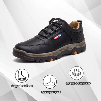 Scarpe ortopediche unisex DEVENP | Scarpe in pelle di vitello morbide, comode e leggere | Design ergonomico per alleviare il dolore alla schiena, alle articolazioni e ai piedi | Sconto del 50% per un periodo limitato, fino a esaurimento scorte