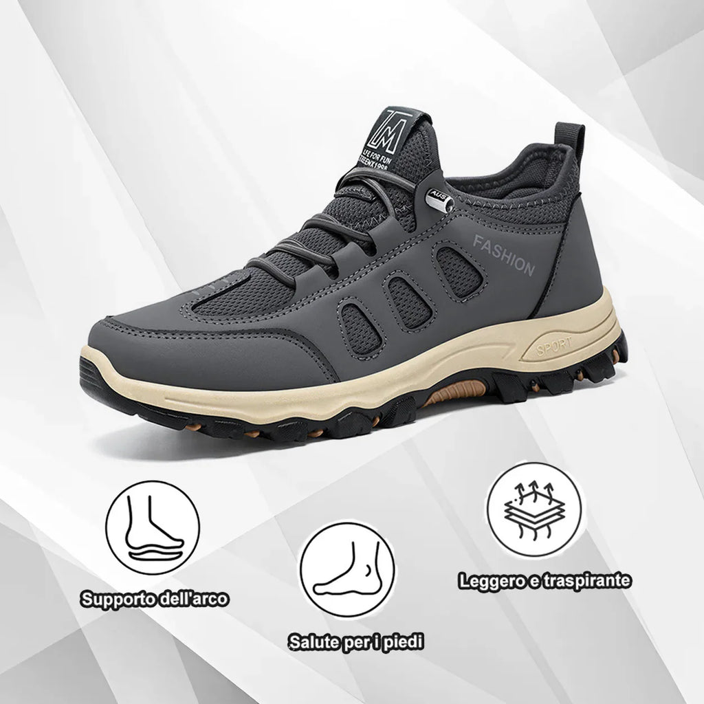 Scarpe ortopediche unisex DEVENP | Sneakers in vera pelle morbide e comode | Design ergonomico per alleviare il fastidio a schiena, articolazioni e piedi | Sconto del 50% a tempo limitato, fino a esaurimento scorte
