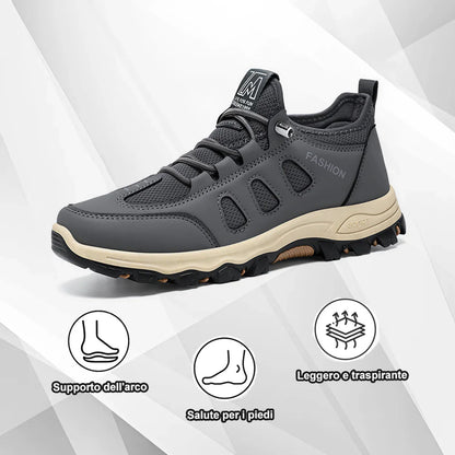Scarpe ortopediche unisex DEVENP | Sneakers in vera pelle morbide e comode | Design ergonomico per alleviare il fastidio a schiena, articolazioni e piedi | Sconto del 50% a tempo limitato, fino a esaurimento scorte
