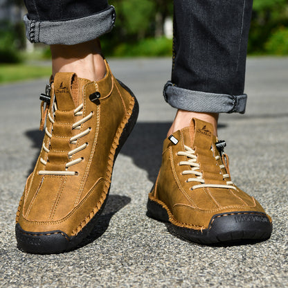 🔥 Sconto del 50% - Non lasciartelo sfuggire!👞Scarpe in Pelle "Zero Fatica": Zip Laterale, Supporto Plantare e suola antiscivolo – il design ergonomico allevia la fatica - unisex.