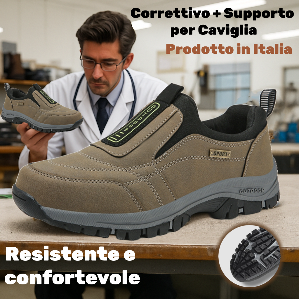 charhal® - Scarpe terapeutiche in pelle scamosciata ✅ Ortesi intelligenti + Risolve il dolore al tallone, la fascite e i dolori muscolari