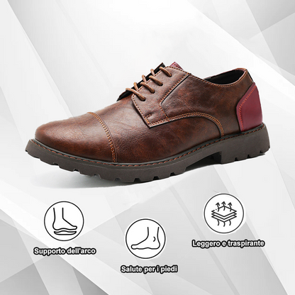 (🔥Sconto del 50% oggi - non lasciartelo sfuggire) - Scarpe selezionate in pelle di vitello di alta qualità - impermeabili e antiscivolo (lavoro, tempo libero e intrattenimento - supporto dell'arco plantare)
