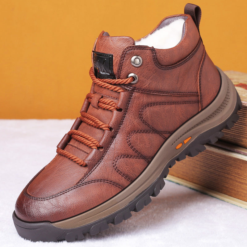 (🔥Sconto del 50% oggi - non lasciartelo sfuggire) - Scarpe alte in morbida e comoda pelle di vitello italiana (disponibile anche in peluche🔥)