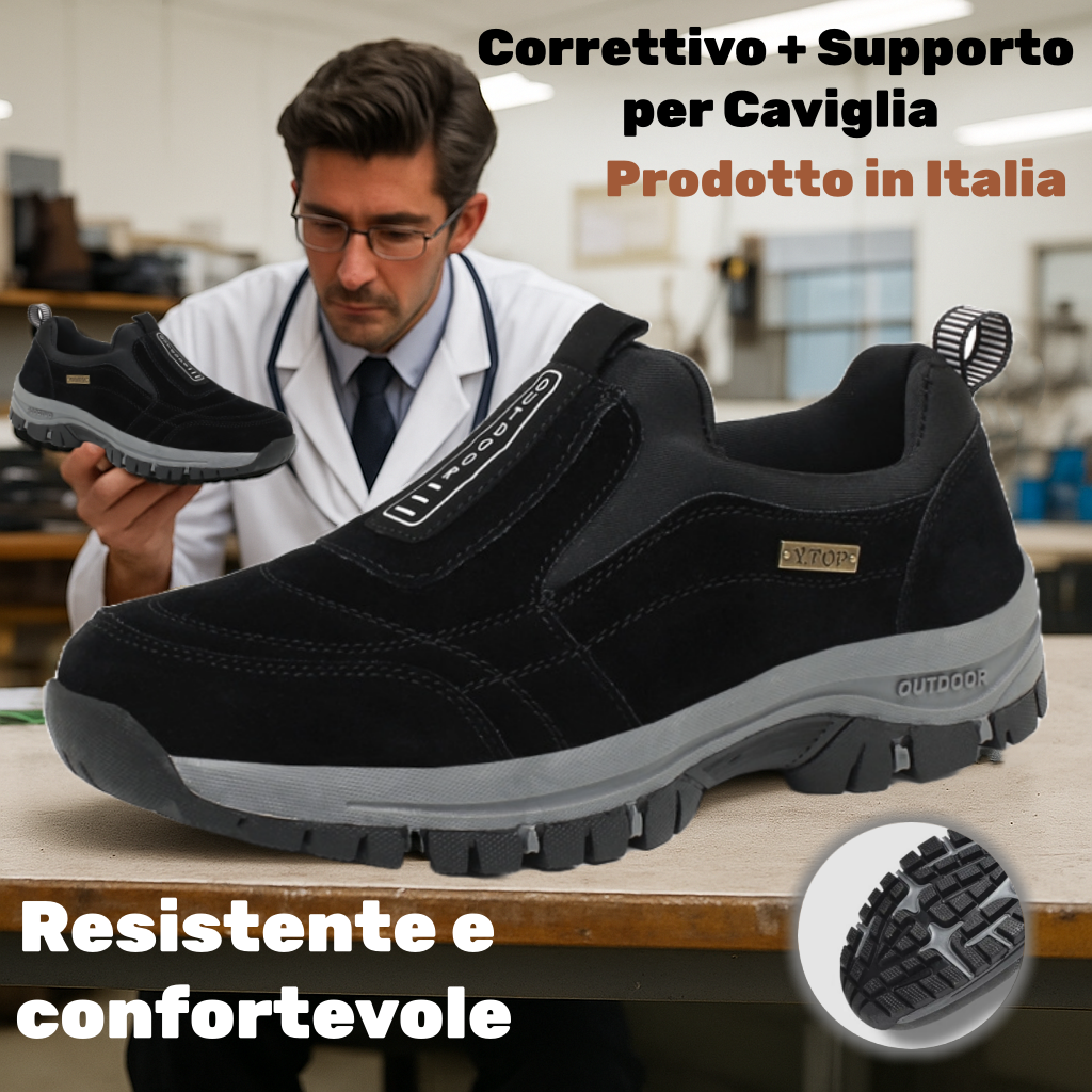 charhal® - Scarpe terapeutiche in pelle scamosciata ✅ Ortesi intelligenti + Risolve il dolore al tallone, la fascite e i dolori muscolari