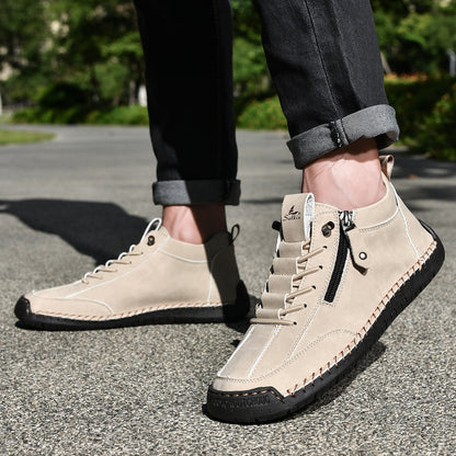 🔥 Sconto del 50% - Non lasciartelo sfuggire!👞Scarpe in Pelle "Zero Fatica": Zip Laterale, Supporto Plantare e suola antiscivolo – il design ergonomico allevia la fatica - unisex.