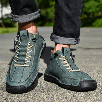 🔥 Sconto del 50% - Non lasciartelo sfuggire!👞Scarpe in Pelle "Zero Fatica": Zip Laterale, Supporto Plantare e suola antiscivolo – il design ergonomico allevia la fatica - unisex.
