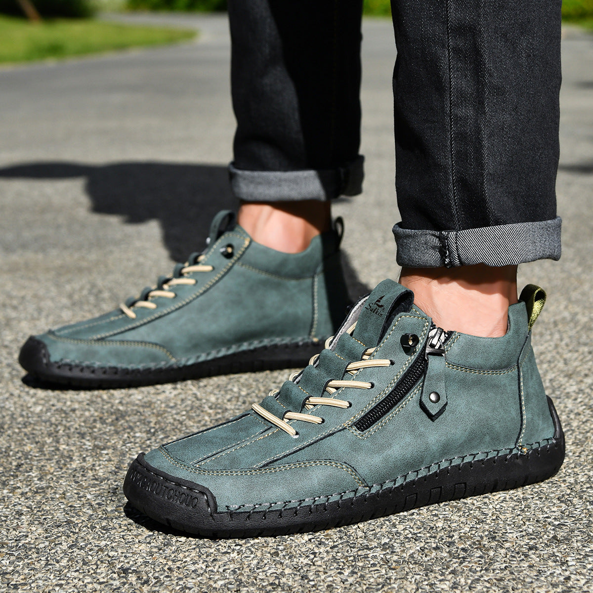 🔥 Sconto del 50% - Non lasciartelo sfuggire!👞Scarpe in Pelle "Zero Fatica": Zip Laterale, Supporto Plantare e suola antiscivolo – il design ergonomico allevia la fatica - unisex.