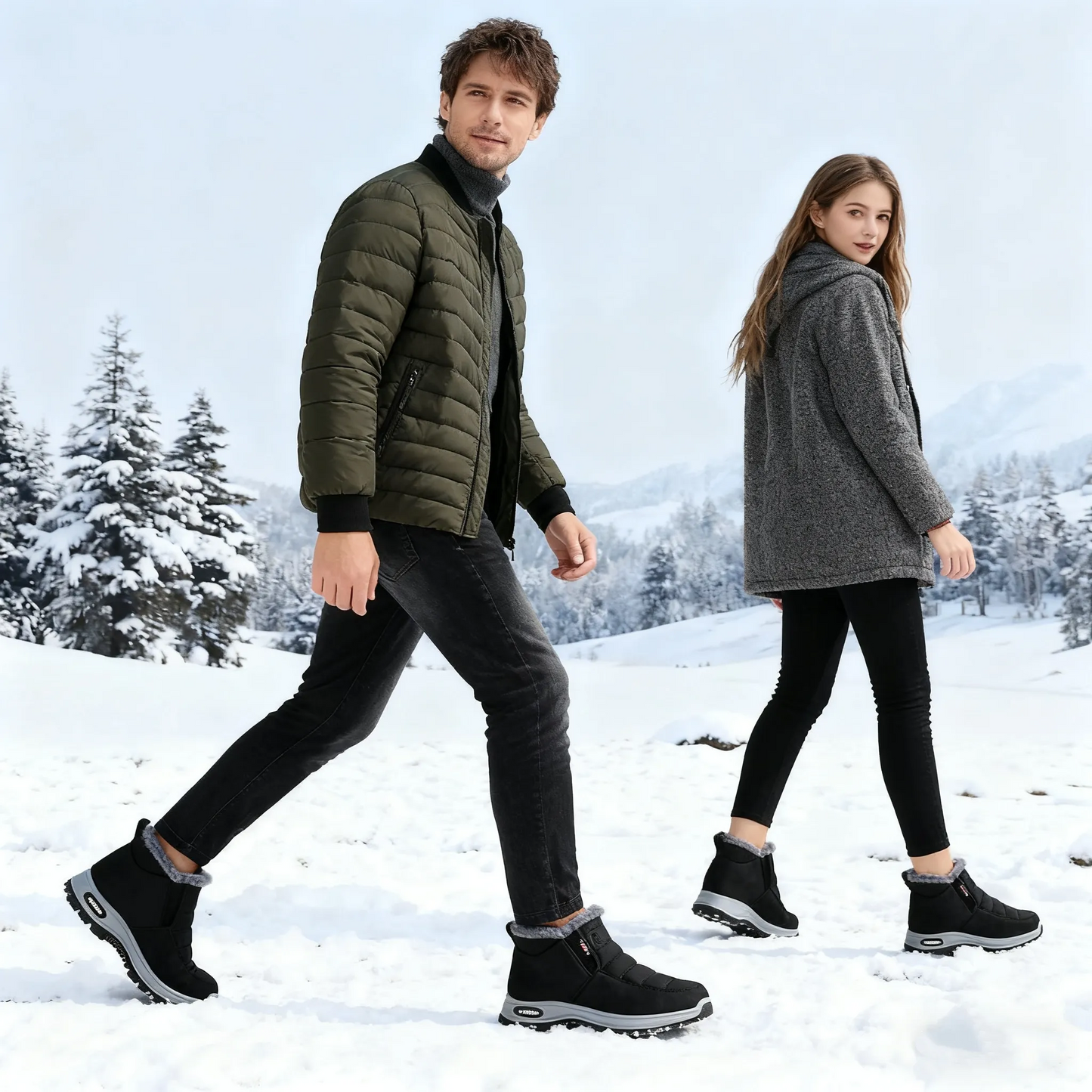 Scarpe ortopediche da donna DEVENP | Scarpe invernali con morbida fodera in lana | Design ergonomico per alleviare il dolore alla schiena, alle articolazioni e ai piedi | Sconto del 50% per un periodo limitato, fino a esaurimento scorte