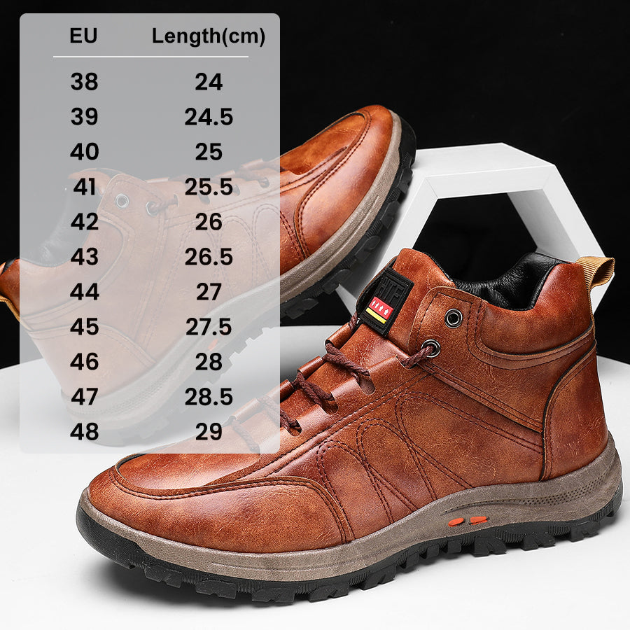 Scarpe ortopediche da uomo DEVENP | Scarpe in pelle di vitello impermeabili e antiscivolo | Design ergonomico per alleviare il dolore alla schiena, alle articolazioni e ai piedi | Sconto del 50% per un periodo limitato, fino a esaurimento scorte