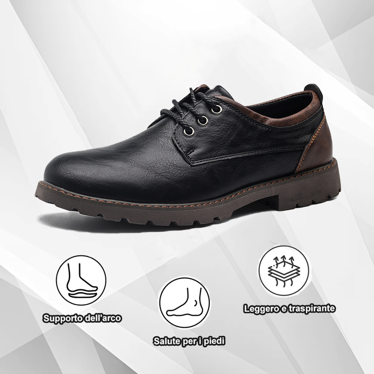 (🔥Sconto del 50% oggi - non lasciartelo sfuggire) - Scarpe selezionate in pelle di vitello di alta qualità - impermeabili e antiscivolo (lavoro, tempo libero e intrattenimento - supporto dell'arco plantare)