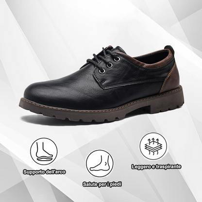 (🔥Sconto del 50% oggi - non lasciartelo sfuggire) - Scarpe selezionate in pelle di vitello di alta qualità - impermeabili e antiscivolo (lavoro, tempo libero e intrattenimento - supporto dell'arco plantare)