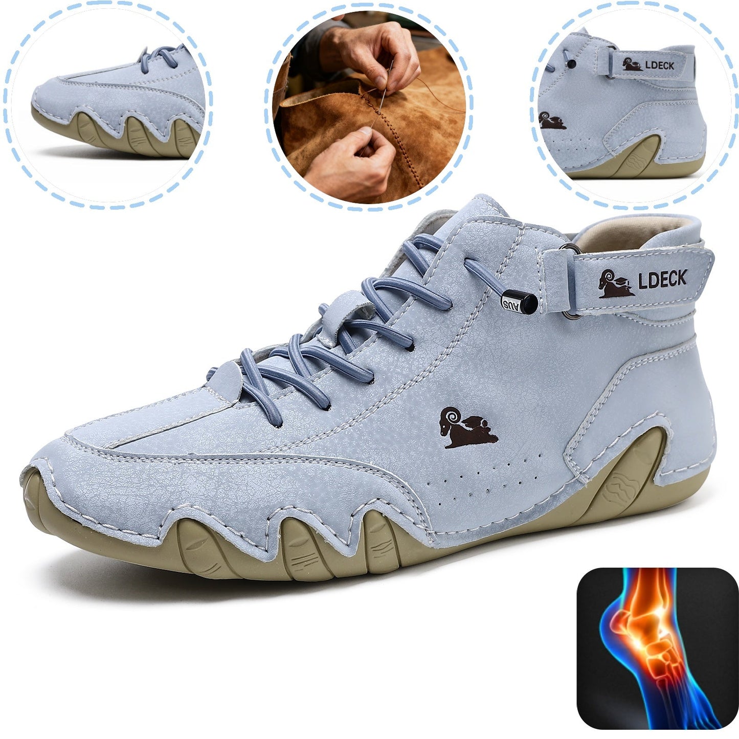 Scarpe ortopediche unisex DEVENP | Scarpe in pelle impermeabili e antiscivolo | Design ergonomico per alleviare il dolore alla schiena, alle articolazioni e ai piedi | Sconto del 50% per un periodo limitato, fino a esaurimento scorte