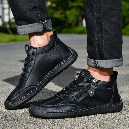 🔥 Sconto del 50% - Non lasciartelo sfuggire!👞Scarpe in Pelle "Zero Fatica": Zip Laterale, Supporto Plantare e suola antiscivolo – il design ergonomico allevia la fatica - unisex.