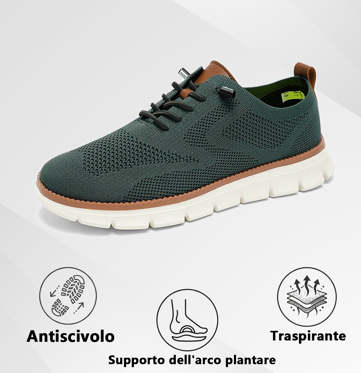 🔥 -50% Solo Oggi ⏰ Mocassini Sportivi Traspiranti in Tessuto Intrecciato! Leggere, versatili e perfette per dire addio al dolore ai piedi.