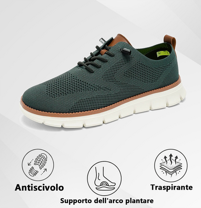 🔥 -50% Solo Oggi ⏰ Mocassini Sportivi Traspiranti in Tessuto Intrecciato! Leggere, versatili e perfette per dire addio al dolore ai piedi.