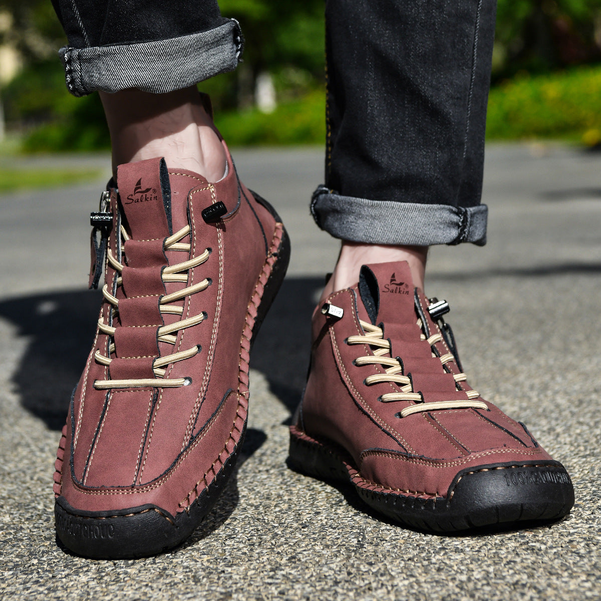 🔥 Sconto del 50% - Non lasciartelo sfuggire!👞Scarpe in Pelle "Zero Fatica": Zip Laterale, Supporto Plantare e suola antiscivolo – il design ergonomico allevia la fatica - unisex.