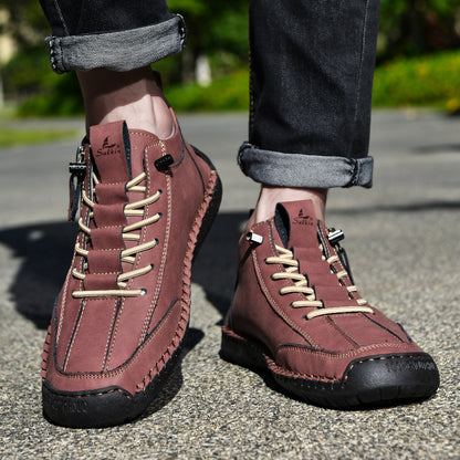 🔥 Sconto del 50% - Non lasciartelo sfuggire!👞Scarpe in Pelle "Zero Fatica": Zip Laterale, Supporto Plantare e suola antiscivolo – il design ergonomico allevia la fatica - unisex.