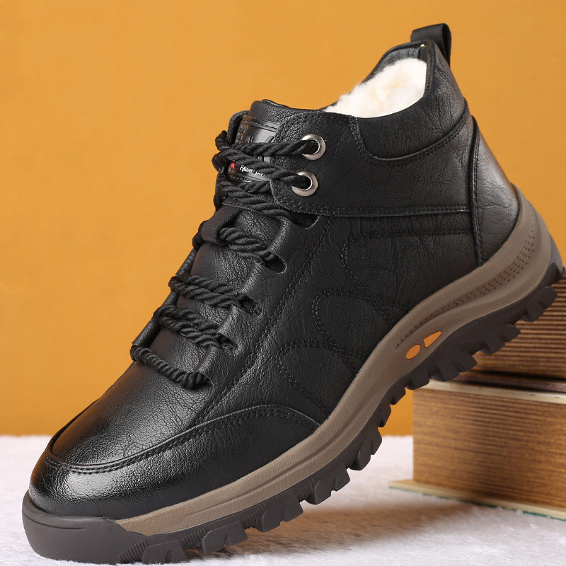 (🔥Sconto del 50% oggi - non lasciartelo sfuggire) - Scarpe alte in morbida e comoda pelle di vitello italiana (disponibile anche in peluche🔥)
