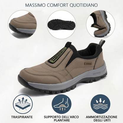 🔥 Sconto del 50% - Non perdertelo! 🦶 Scarpe Outdoor luymen da Uomo | Supporto Avanzato dell'Arco Plantare, Camoscio Antiscivolo e Comfort Totale