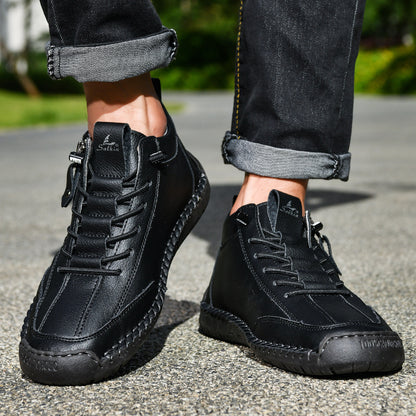 🔥 Sconto del 50% - Non lasciartelo sfuggire!👞Scarpe in Pelle "Zero Fatica": Zip Laterale, Supporto Plantare e suola antiscivolo – il design ergonomico allevia la fatica - unisex.