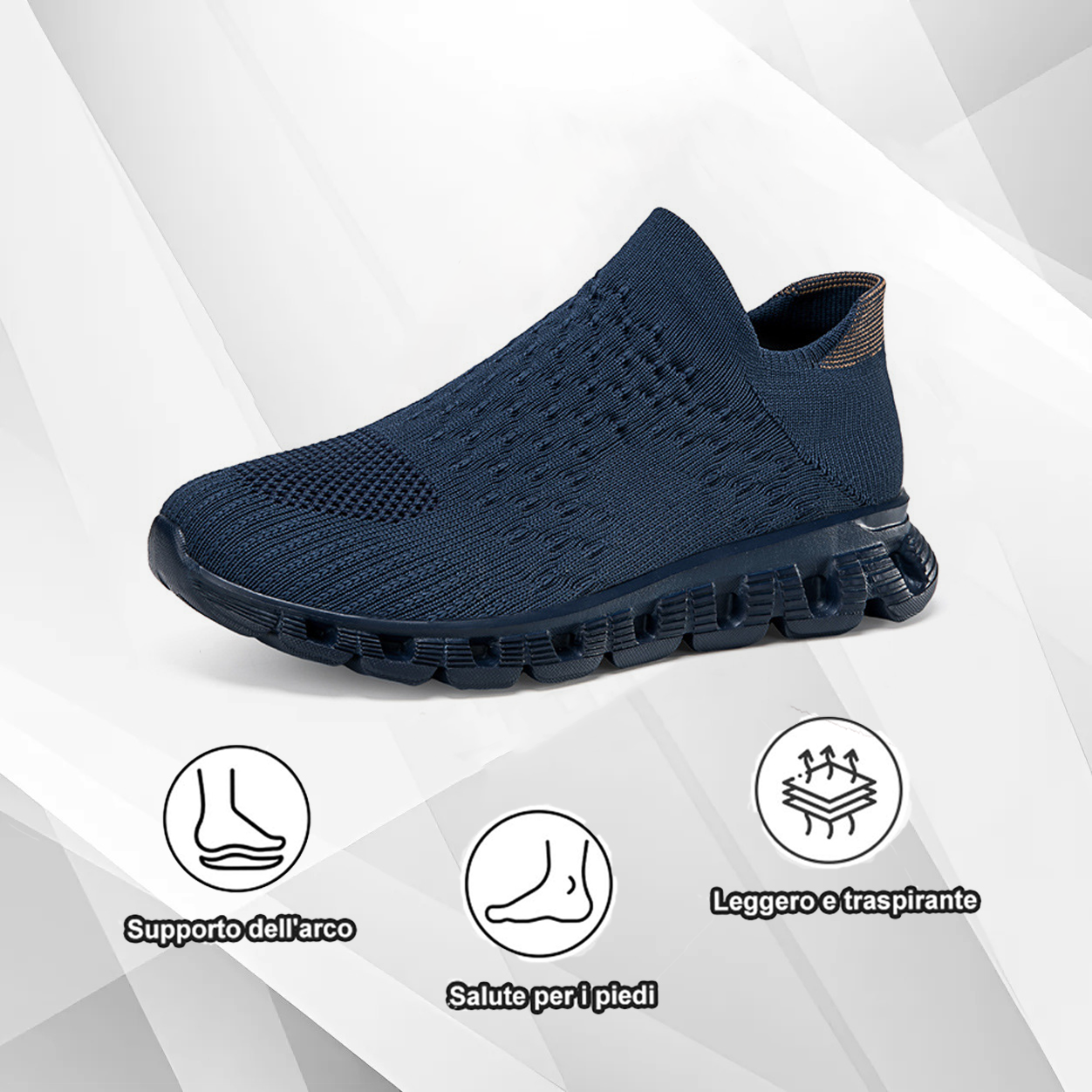 Scarpe ortopediche unisex DEVENP | Mocassini morbidi, traspiranti e antiscivolo | Progettati ergonomicamente per alleviare il dolore alla schiena, alle articolazioni e ai piedi | Sconto del 50% per un periodo limitato, fino a esaurimento scorte