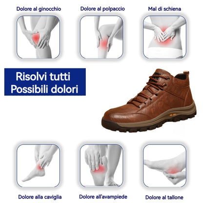 🎁Offerta a tempo limitato🔴 Scarpe in vera pelle di alta qualità 🦶 Design ergonomico: facili da indossare e da togliere, correggono i problemi del piede ✅ Disponibili in diverse taglie