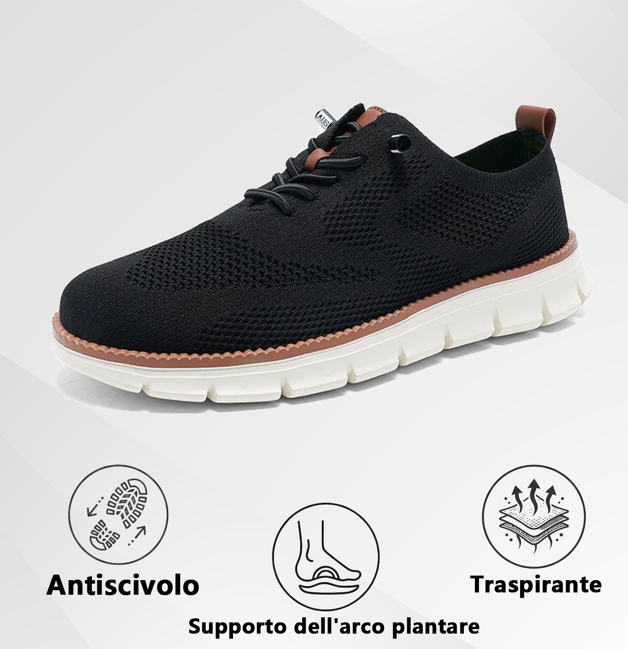 🔥 -50% Solo Oggi ⏰ Mocassini Sportivi Traspiranti in Tessuto Intrecciato! Leggere, versatili e perfette per dire addio al dolore ai piedi.