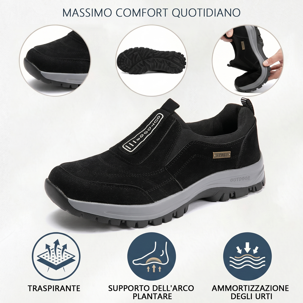 🔥 Sconto del 50% - Non perdertelo! 🦶 Scarpe Outdoor luymen da Uomo | Supporto Avanzato dell'Arco Plantare, Camoscio Antiscivolo e Comfort Totale