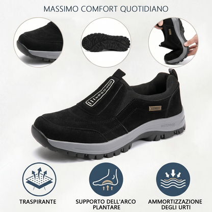 🔥 Sconto del 50% - Non perdertelo! 🦶 Scarpe Outdoor luymen da Uomo | Supporto Avanzato dell'Arco Plantare, Camoscio Antiscivolo e Comfort Totale