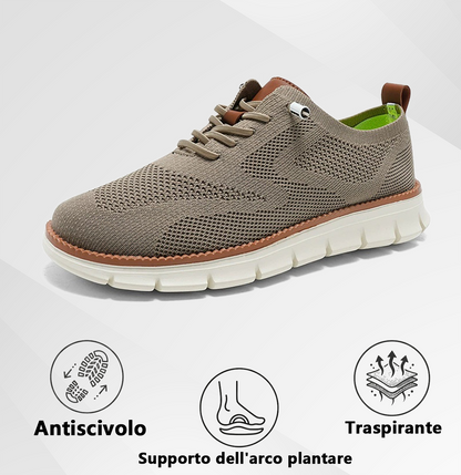 🔥 -50% Solo Oggi ⏰ Mocassini Sportivi Traspiranti in Tessuto Intrecciato! Leggere, versatili e perfette per dire addio al dolore ai piedi.