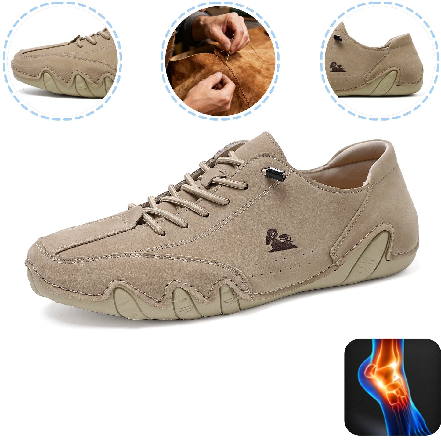 DEVENP® - Scarpe ortopediche ergonomiche in pelle, impermeabili, alleviano il dolore ai piedi - unisex