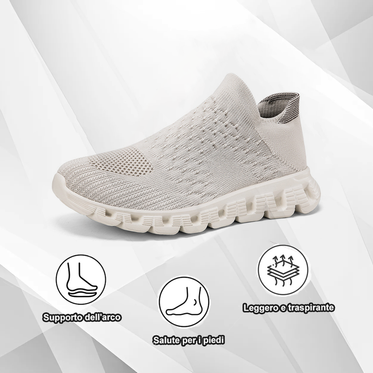 Scarpe ortopediche unisex DEVENP | Mocassini morbidi, traspiranti e antiscivolo | Progettati ergonomicamente per alleviare il dolore alla schiena, alle articolazioni e ai piedi | Sconto del 50% per un periodo limitato, fino a esaurimento scorte