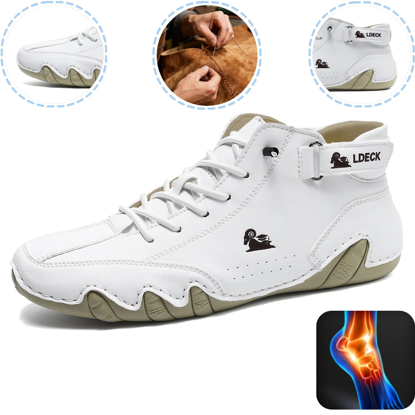 Scarpe ortopediche unisex DEVENP | Scarpe in pelle impermeabili e antiscivolo | Design ergonomico per alleviare il dolore alla schiena, alle articolazioni e ai piedi | Sconto del 50% per un periodo limitato, fino a esaurimento scorte