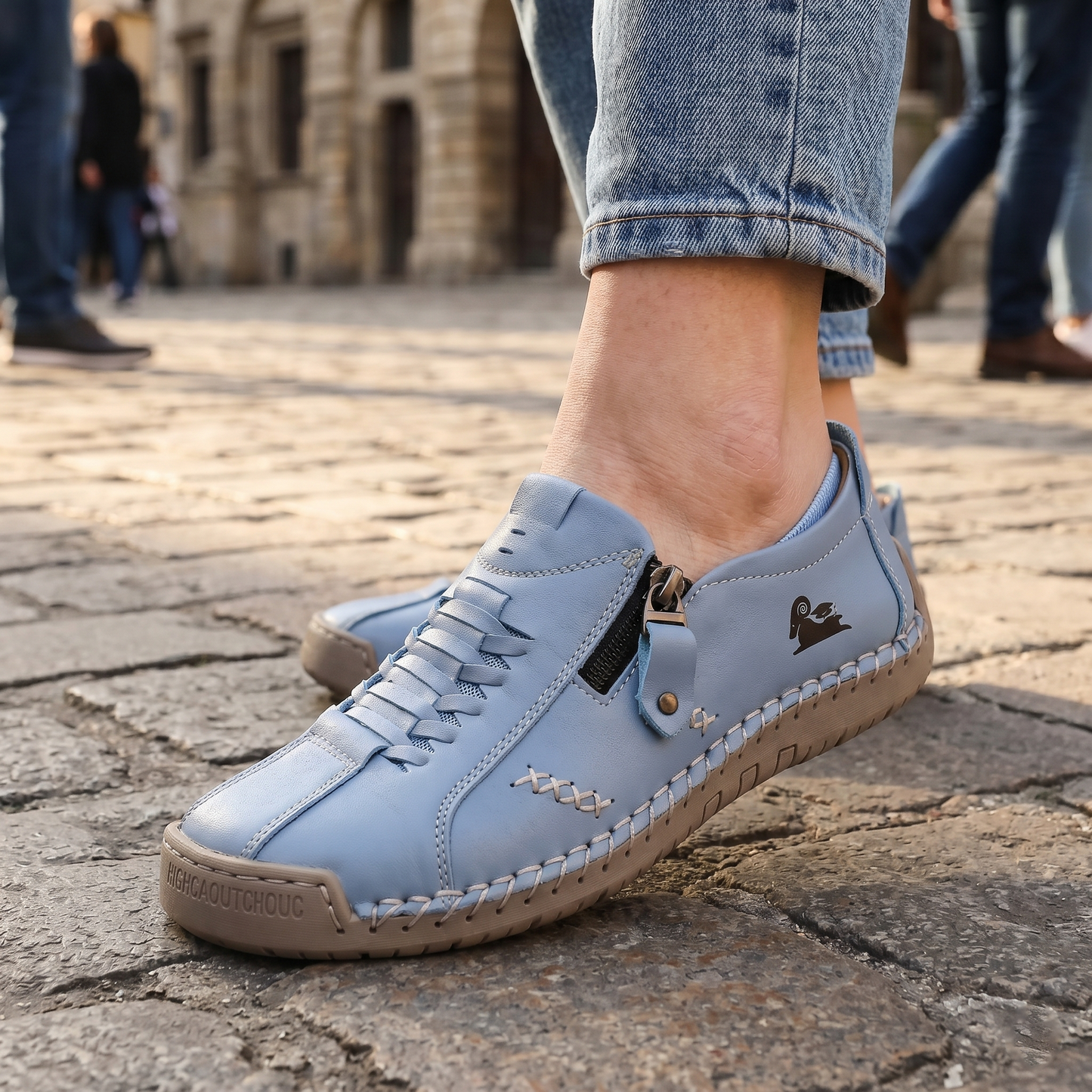 🔥Approfitta del 50% di Sconto oggi! 👞Mocassini Donna in Pelle con Cerniera, Scarpe Comode Ergonomiche, Calzado Casual Senza Lacci per Camminare