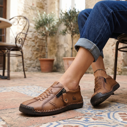 🔥Approfitta del 50% di Sconto oggi! 👞Mocassini Donna in Pelle con Cerniera, Scarpe Comode Ergonomiche, Calzado Casual Senza Lacci per Camminare