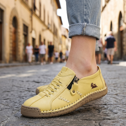 🔥Approfitta del 50% di Sconto oggi! 👞Mocassini Donna in Pelle con Cerniera, Scarpe Comode Ergonomiche, Calzado Casual Senza Lacci per Camminare