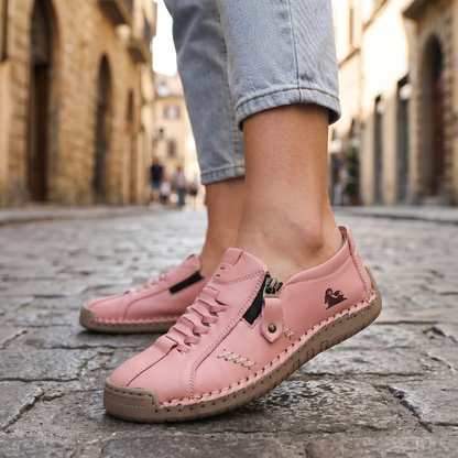 🔥Approfitta del 50% di Sconto oggi! 👞Mocassini Donna in Pelle con Cerniera, Scarpe Comode Ergonomiche, Calzado Casual Senza Lacci per Camminare