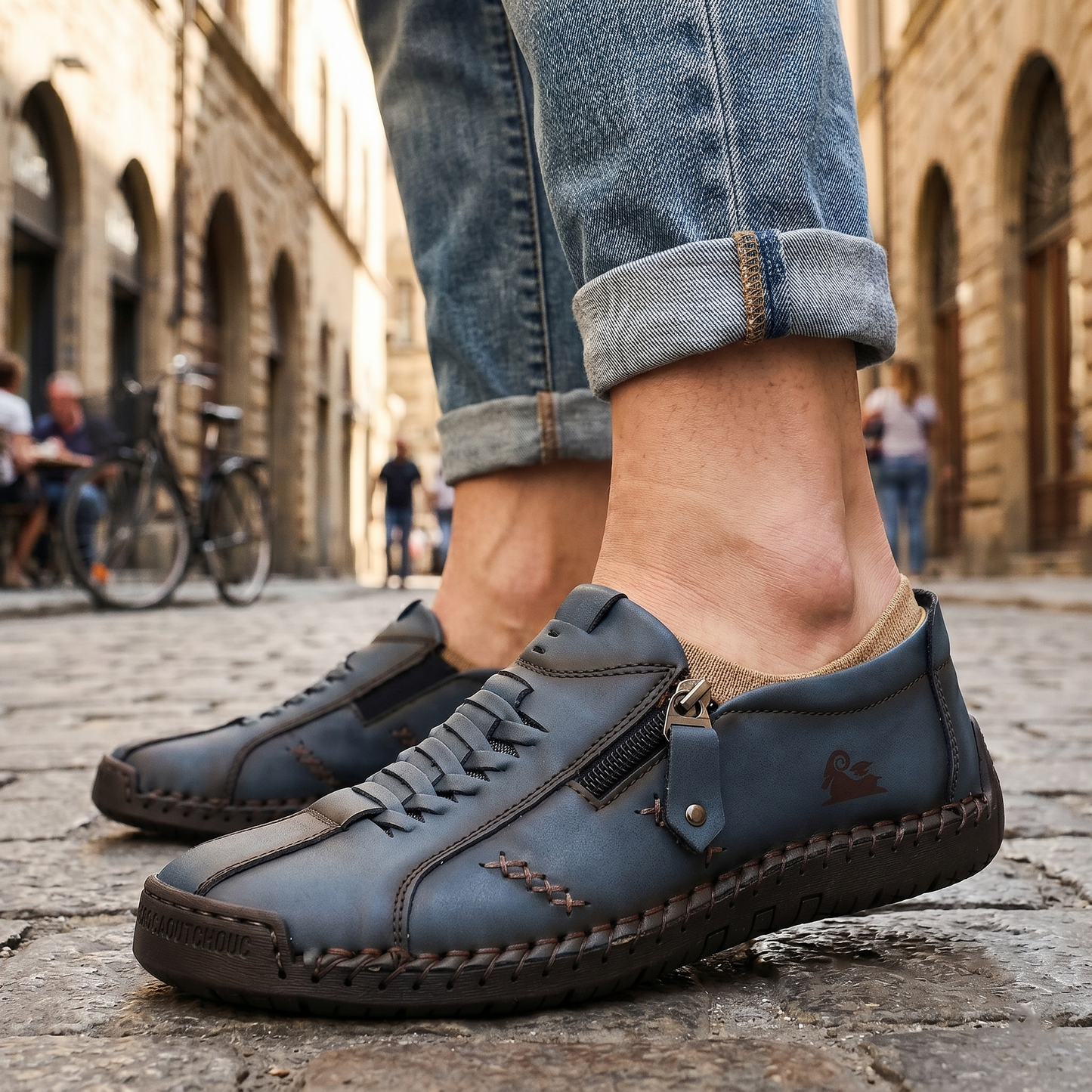 🔥Approfitta del 50% di Sconto oggi! 👞Mocassini Donna in Pelle con Cerniera, Scarpe Comode Ergonomiche, Calzado Casual Senza Lacci per Camminare