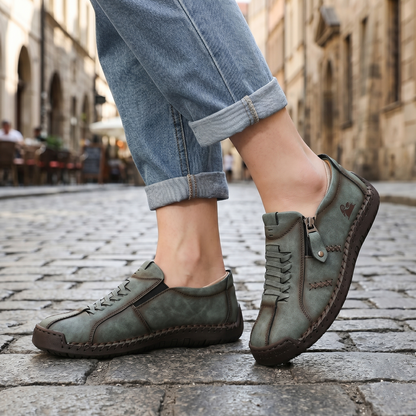 🔥Approfitta del 50% di Sconto oggi! 👞Mocassini Donna in Pelle con Cerniera, Scarpe Comode Ergonomiche, Calzado Casual Senza Lacci per Camminare