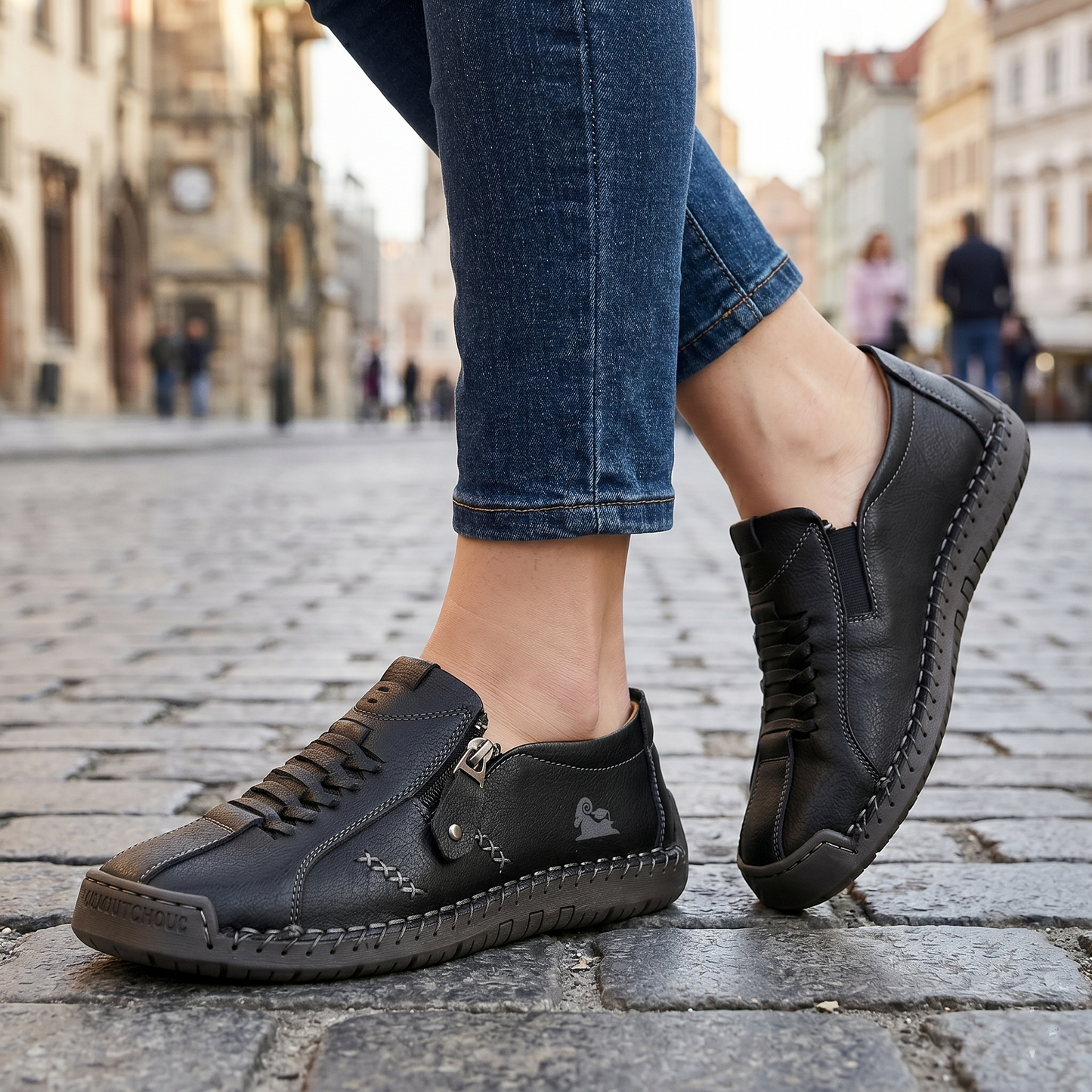 🔥Approfitta del 50% di Sconto oggi! 👞Mocassini Donna in Pelle con Cerniera, Scarpe Comode Ergonomiche, Calzado Casual Senza Lacci per Camminare