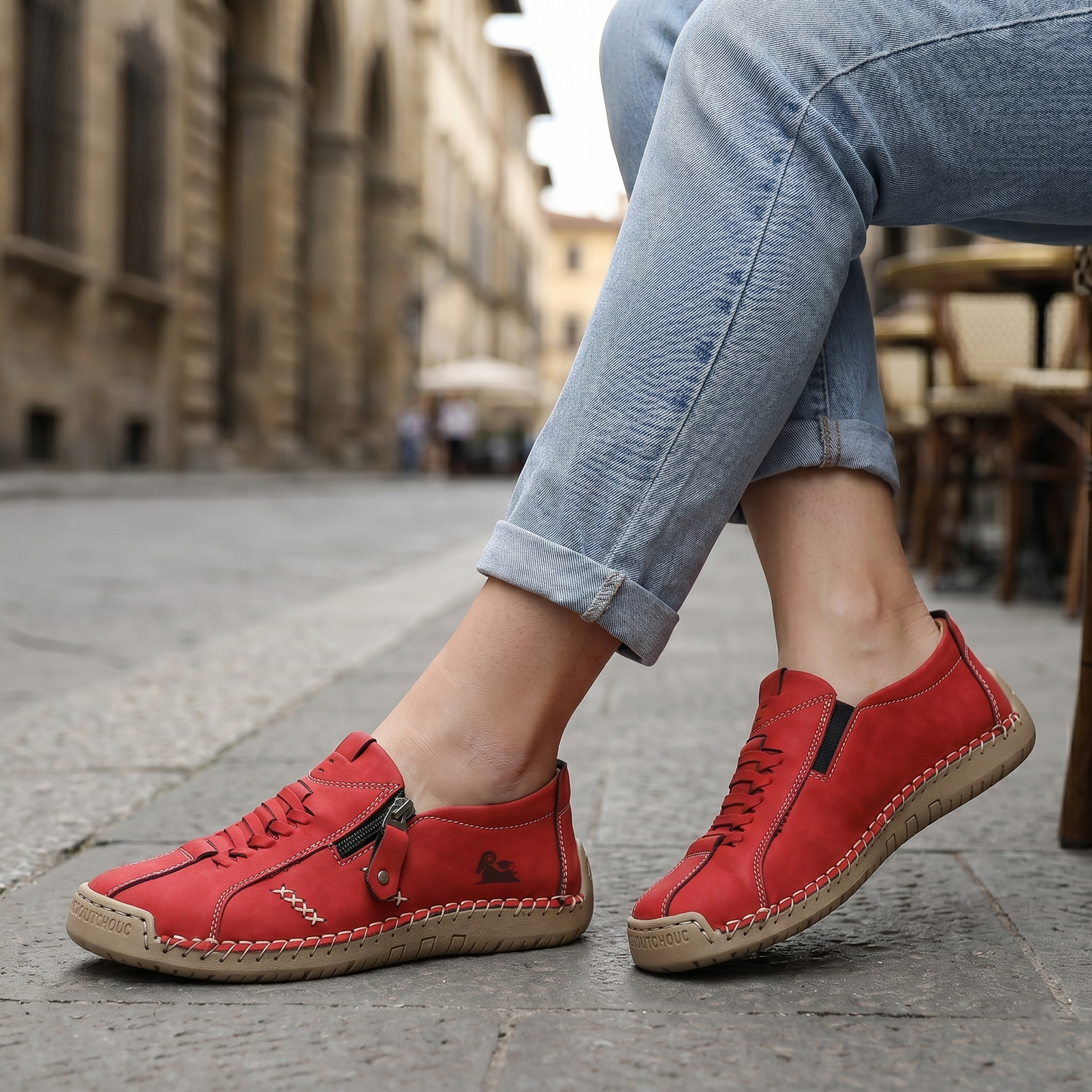 🔥Approfitta del 50% di Sconto oggi! 👞Mocassini Donna in Pelle con Cerniera, Scarpe Comode Ergonomiche, Calzado Casual Senza Lacci per Camminare