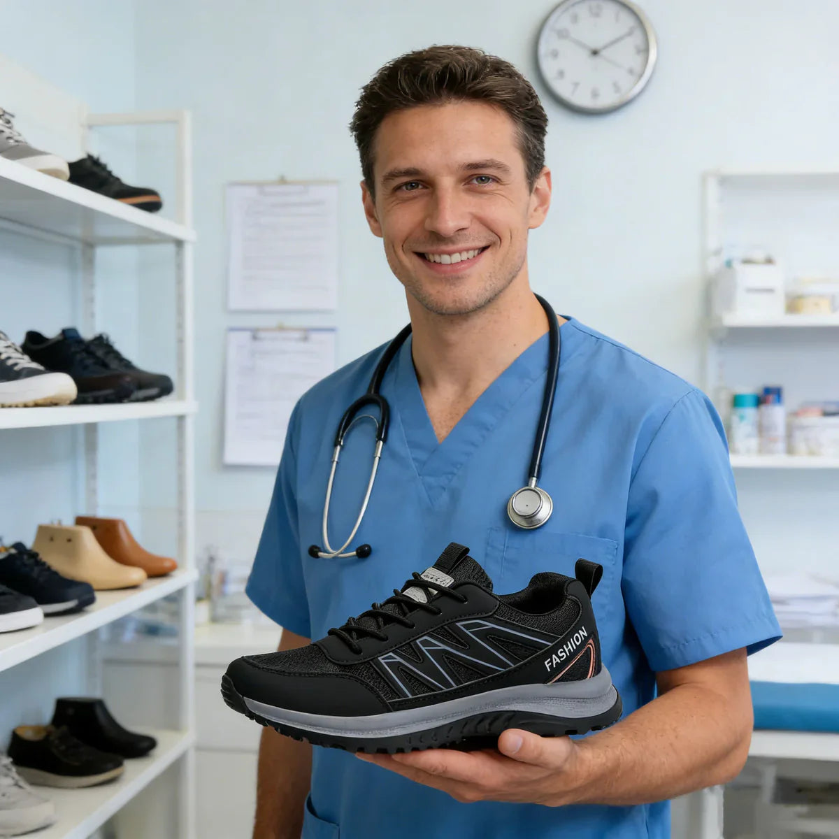 Scarpe ortopediche unisex DEVENP | Scarpe sportive comode e traspiranti | Design ergonomico per alleviare il disagio a schiena, articolazioni e piedi | Sconto del 50% per un periodo limitato, fino a esaurimento scorte